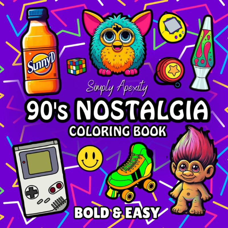 90s Nostalgia Coloring Books